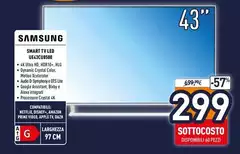 Samsung - Smart Tv Led UE43CU550