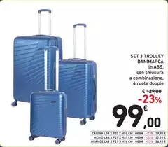 Set 3 Trolley Danmarca