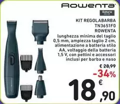 Rowenta - Kit Regolabarba Tn3651f0