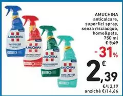Amuchina - Anticalcare, Superfici Spray, Senza Risciacquot, Home&Pets