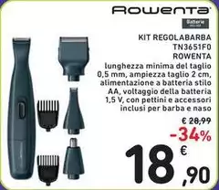 Rowenta - Kit Regolabarba Tn3651f0