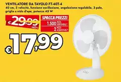 Ventilatore Da Tavolo FT-40T-4