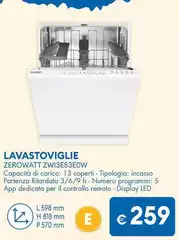 Zerowatt - Lavastoviglie ZWI3E53E0W 
