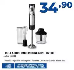 Hyundai - Frullatore Immersione KHN-FI12IKIT