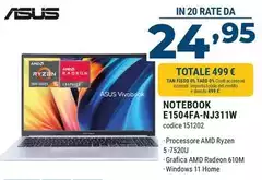 Asus - Notebook E1504FA-NJ311W