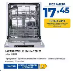 Hyundai - LMHN-12BI21 Lavastoviglie A Scomparsa Totale 12 Coperti E