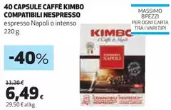 Kimbo - 40 Capsule Caffè Compatibili Nespresso