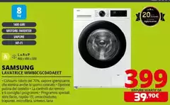 Samsung - Lavatrice WW80CGC04DAEET 