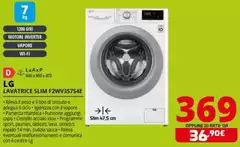 LG - Lavatrice Slim F2WV3S7S4E 
