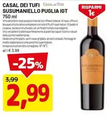 Rossi - Casal Dei Tufi Susumaniello Puglia IGT