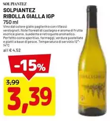 Sole - Solpiantez Ribolla Gialla IGP