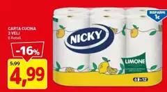 Nicky - Carta Cucina 2 Veli