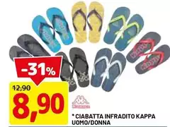 Kappa - Ciabatta Infradito Uomo/Donna
