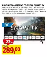 Sinudyne - 50au2270wb Televisore Smart Tv