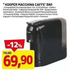 Kooper - Macchina Caffe' 3in 1