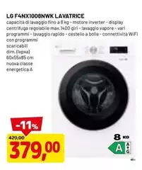 LG - F4NX1008NWK Lavatrice