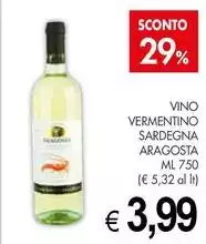Vino Vermentino Sardegna Aragosta