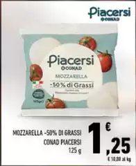 Conad - Piacersi Mozzarella -50% Di Grassi 