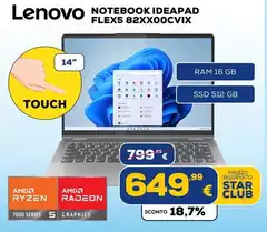 Lenovo - Notebook Ideapad Flex5 82Xxx00CVIX