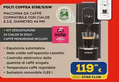 Macchina Da Caffè Compatibile Con Cialde E.S.E. Diametro 44 Mm