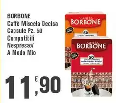 Caffe borbone - Caffè Miscela Decisa Capsule Pz. 50 Compatibili Nespresso/ A Modo Mio