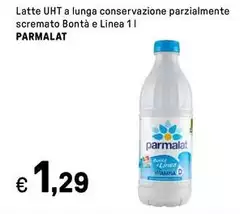 Parmalat - Latte UHT A Lunga Conservazione Parzialmente Scremato Bontà E Linea
