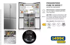 Haier - Cube 90 Serie 7 HCR79F19ENMM Frigorifero Side-by-side Libera Installazione 646 L E Platino, Acciaio Inox