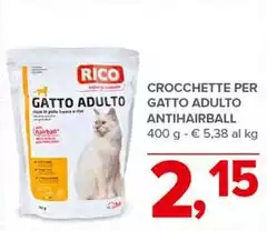 Rico - Crocchette Per Gatto Adulto Antihairball