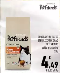 Conad - Petfriends Croccantini Gatto Sterilizzati