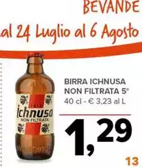 Ichnusa - Birra Non Filtrata 5°