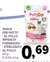 Crancy - Snack Per Gatto Al Pollo Ripieni Di Formaggio/Sterlizzato Al Pollo