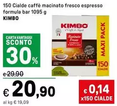 Kimbo - Cialde Caffè Macinato Fresco Espresso Formula Bar