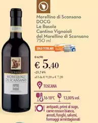 Cantina morellino di scansano - Morellino Di Scansano DOCG La Rasola