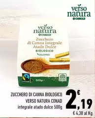 Conad - Zucchero Di Canna Biologico Verso Natura