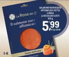 La Rosa Dei Gusti - Salmone Norvegese Affumicato Fetta Lunga