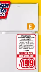 Candy - CDG1S514EW Libera Installazione 211 L E Bianco