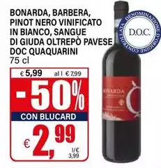 Quaquarini - Bonarda, Barbera, Pinot Nero Vinificato In Bianco, Sangue Di Giuda Oltrepò Pavese DOC