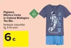 Bio & te - Pigiama Manica Corta In Cotone Biologico