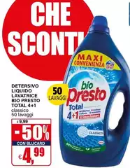 Bio Presto - Detersivo Liquido Lavatrice Total 4 + 1