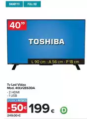 Toshiba - Tv Led Mod. 40lv2e63da