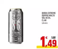 Birra Extreme Doppio Malto Vol 10.5%
