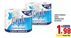 Dayly - Carta Igienica Daily Doppio Velo X4 Rotoli
