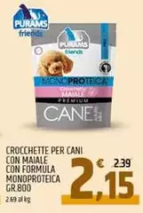 Purams - Crocchette Per Cani Con Maiale Con Formula Monoproteica
