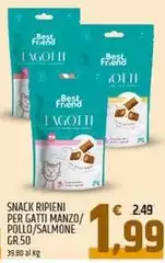Best Friend - Snack Ripieni Per Gatti Manzo/Pollo/Salmone