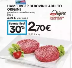 Origine - Hamburger Di Bovino Adulto
