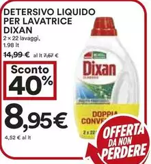 Dixan - Detersivo Liquido Per Lavatrice