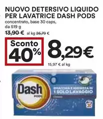 Dash - Nuovo Detersivo Liquido Per Lavatrice Pods