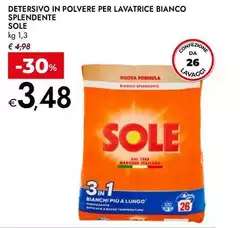 Sole - Detersivo In Polvere Per Lavatrice Bianco Splendente