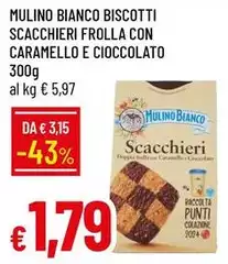 Mulino Bianco - Biscotti Scacchieri Frolla Con Caramello E Cioccolato