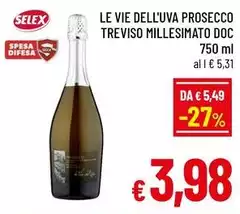 Le Vie Dell'uva - Prosecco Treviso Millesimato DOC